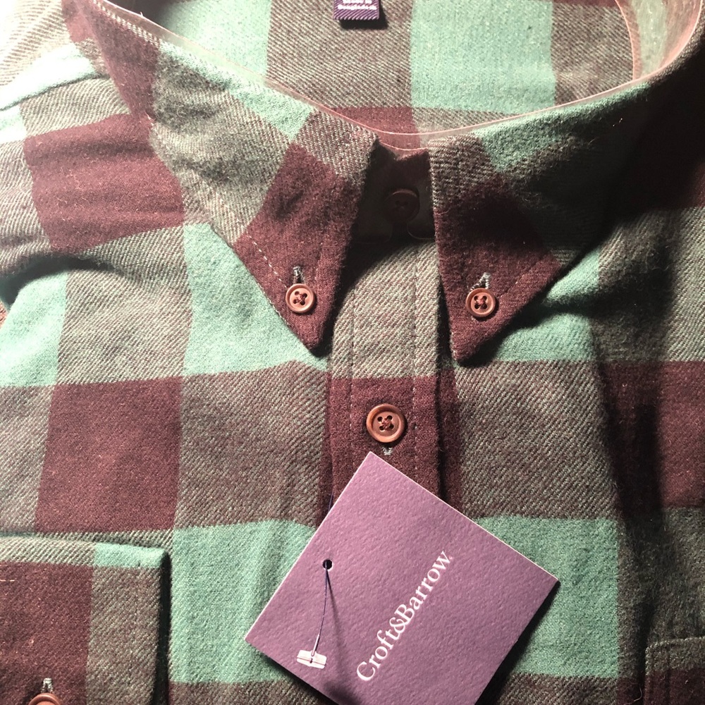 Croft&Barrow Green and Black Flannel